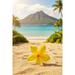 Plumeria Foam Flower Hair Stick , 3" CraftsWay