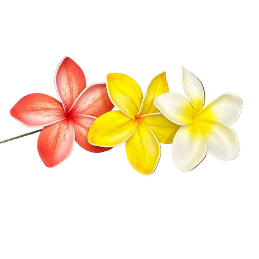 Plumeria Foam Flower Hair Stick , 3" CraftsWay