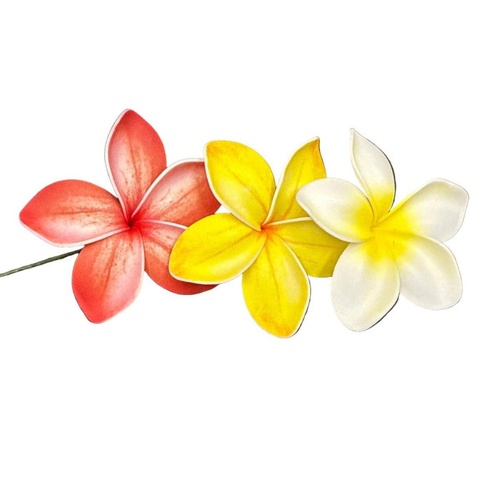 Plumeria Foam Flower Hair Stick , 3" CraftsWay