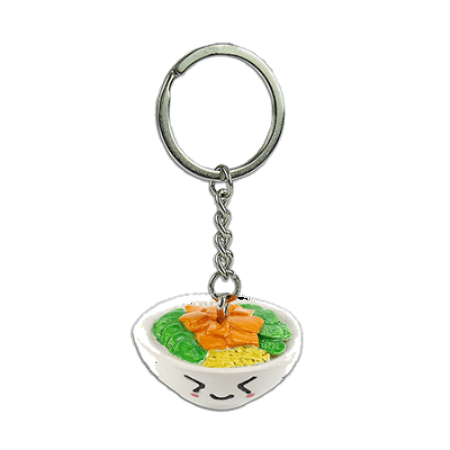 Poke Bowl Keychain KC Hawaii