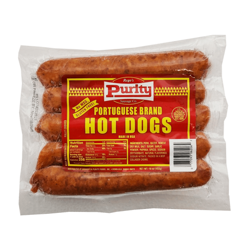 Purity Portuguese Brand Hot Dogs 16 oz Redondo's LLC