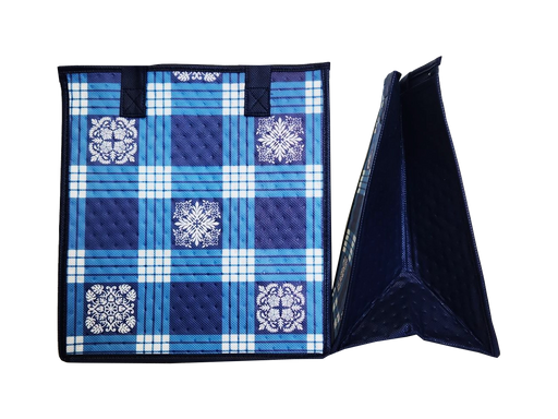 Medium Insulated Cooler Bag, Ranch Blue Tropical Paper Garden LLC