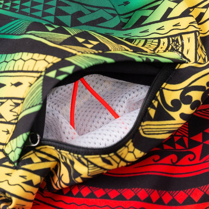 "Rasta Tribal Kanaka" Board Short Men's 4 Way Stretch - Wailoa - Board Shorts - Mens