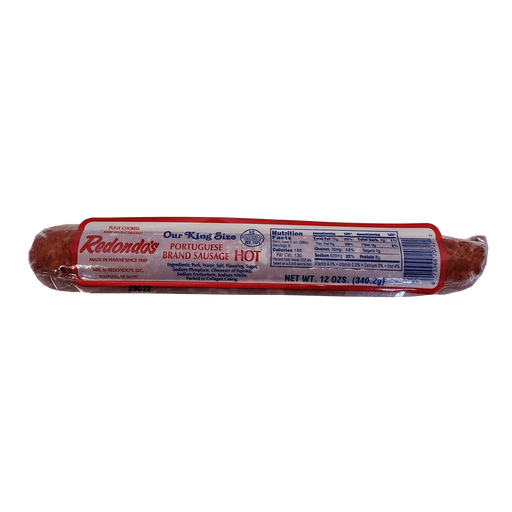 Redondo Portuguese Sausage King Size Hot 12oz Redondo's LLC