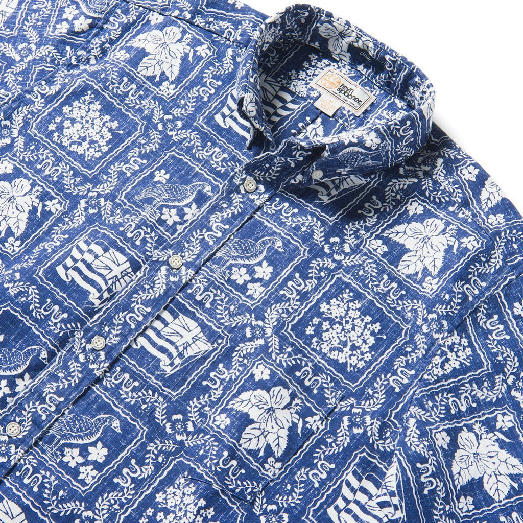 Reyn Spooner Button-down All-over Print Lahaina Sailor Button-down Hawaiian Aloha Shirt Made in Hawaii Men's M /eaa457979