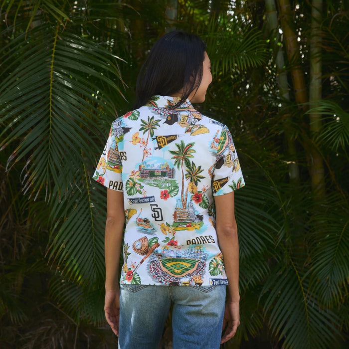 Reyn Spooner - Womens San Diego Padres Scenic Button Front - Aloha Shirt - Mens