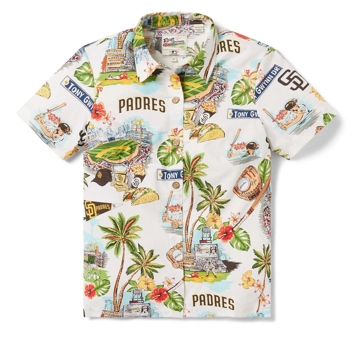 Reyn Spooner - Womens San Diego Padres Scenic Button Front - Aloha Shirt - Mens