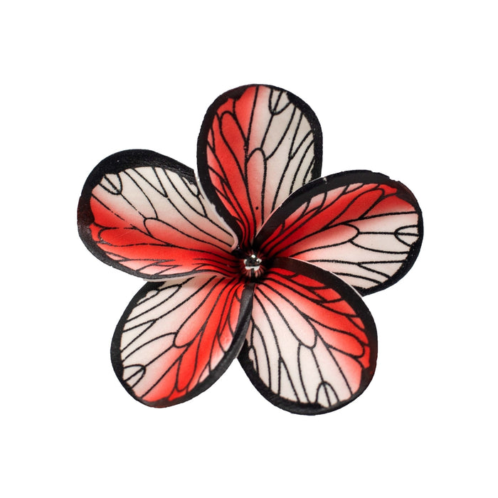 Round Butterfly Pattern Tiare with Pearl Hair Stick - Hair Accessories - Leilanis Attic