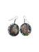 Paua with Mother of Pearl Shell Round Earrings DK Hawaiian Collection