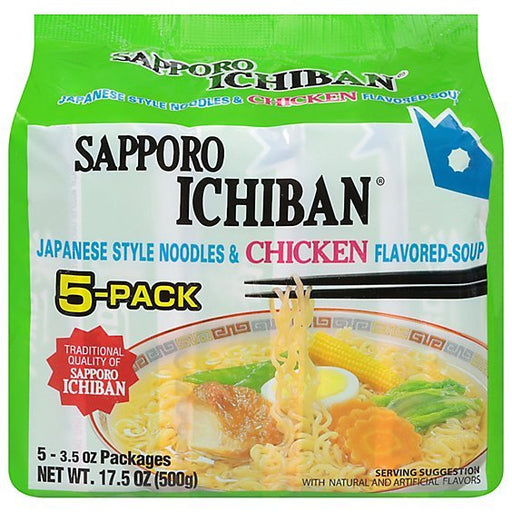 Sapporo Ichiban Chicken Flavor Noodles, 5-pack JFC