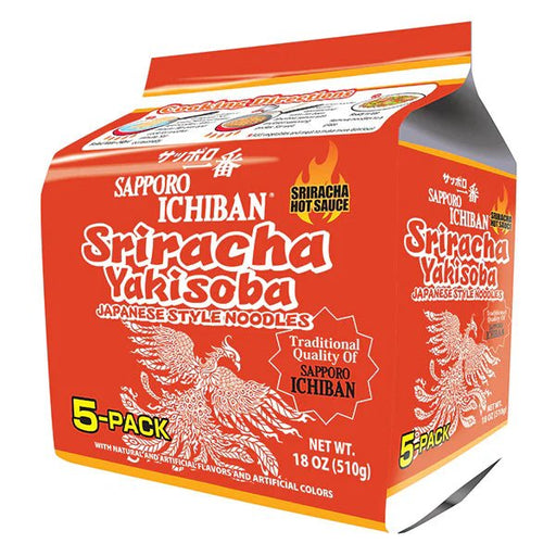 Sapporo Ichiban Sriracha Yakisoba, 5-pack JFC