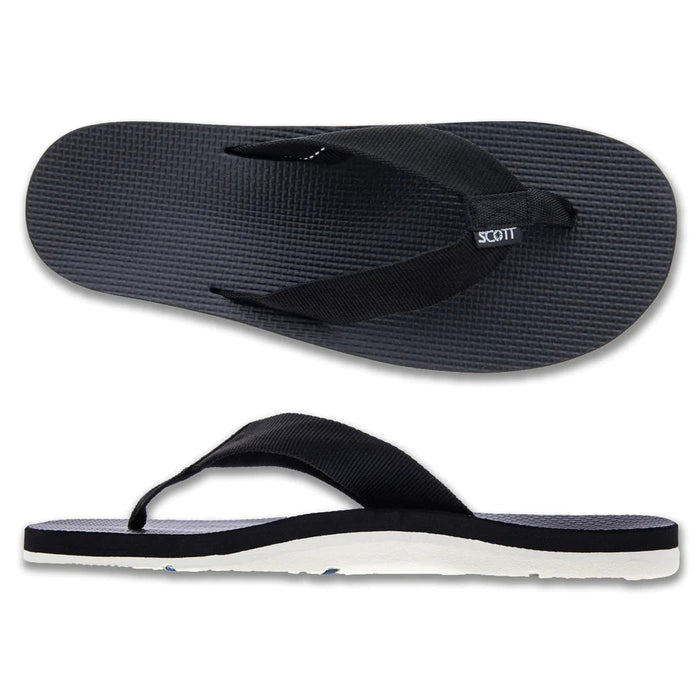 Scott Hawaii Men's Slippers - Hokulea Black - Slippers - Leilanis Attic