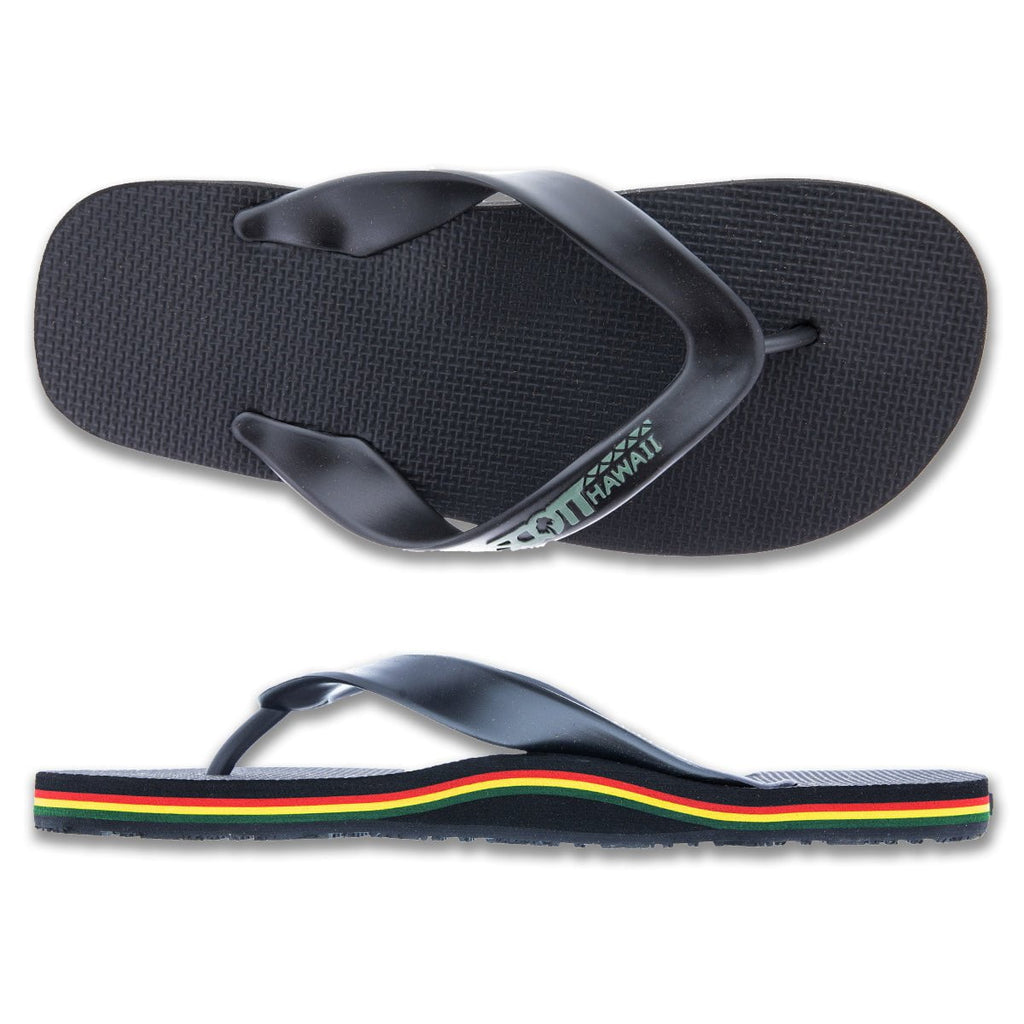  SLIPPER 【ブラック】【27㎝】 Scott-Hawaii-Mens-Slippers-