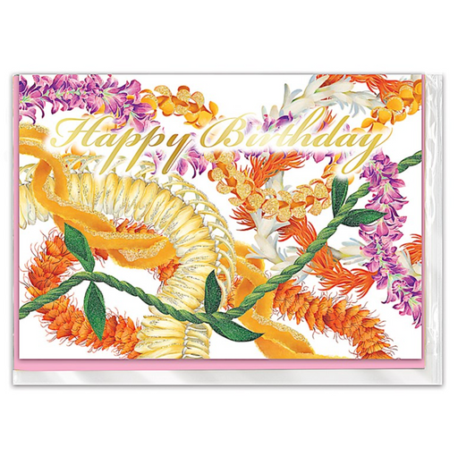 Leis of Aloha Happy Birthday Greeting card