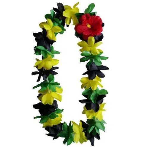 Black, Green, Yellow Silk Leis - Lei - Silk - Leilanis Attic