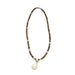 Simple Bone Fish Hook Coconut Necklace - Jewelry