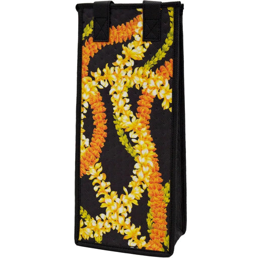 Single Wine Bag, SW Nahelei Black Tropical Paper Garden LLC