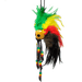 Small IkaIka Warrior Helmet, Rasta - Car Accessories - Leilanis Attic