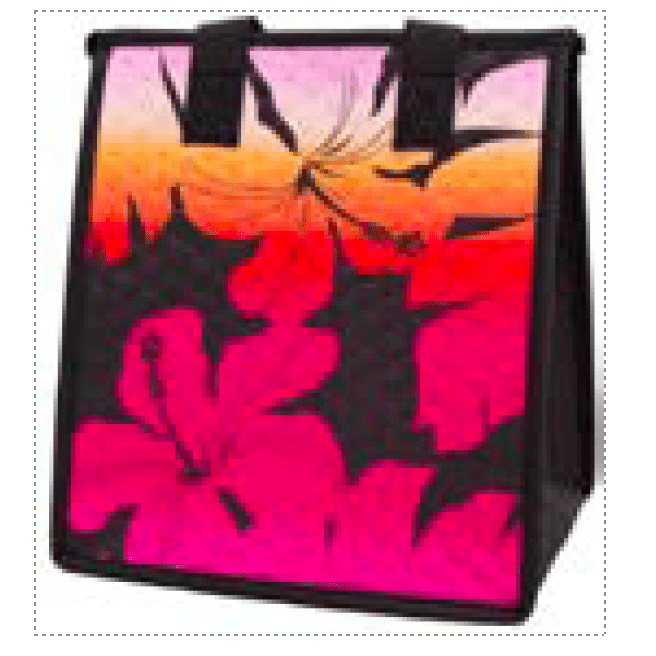 Small Insulated Bag, Sunsil Black Tropical Paper Garden LLC