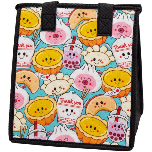 Small Insulated Cooler Bag, Chinatown Aqua Tropical Paper Garden LLC