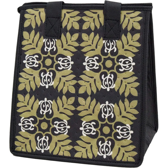 Small Insulated Cooler Bag, Honu Ola Black Pet Tropical Paper Garden LLC