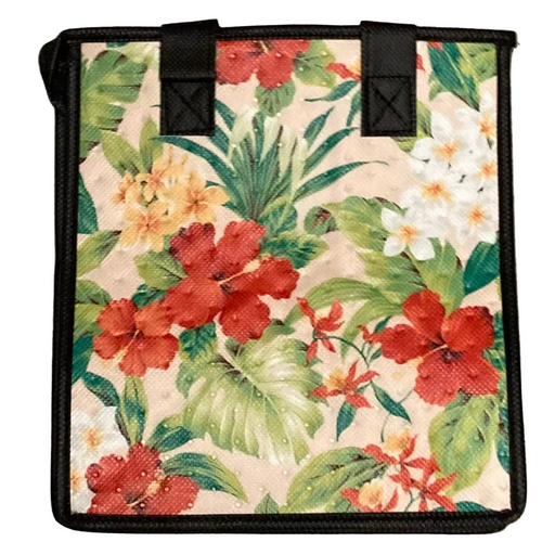 Small Insulated Cooler Bag, Memory Cream Pet Tropical Paper Garden LLC