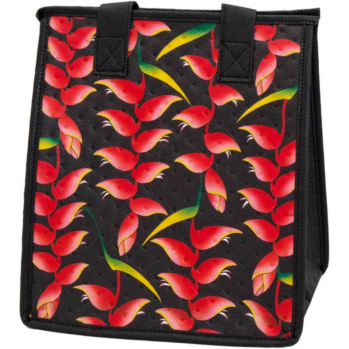 Small Insulated Cooler Bag, Tropic Tinsel Black Pet-Insulated Bag-Leilanis Attic