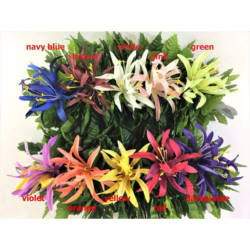 lily hair flower Spider Lily Hair Picks Dark Purple