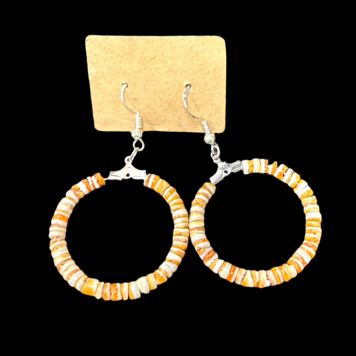 Spondylus Hoop Shell Earrings - Jewelry