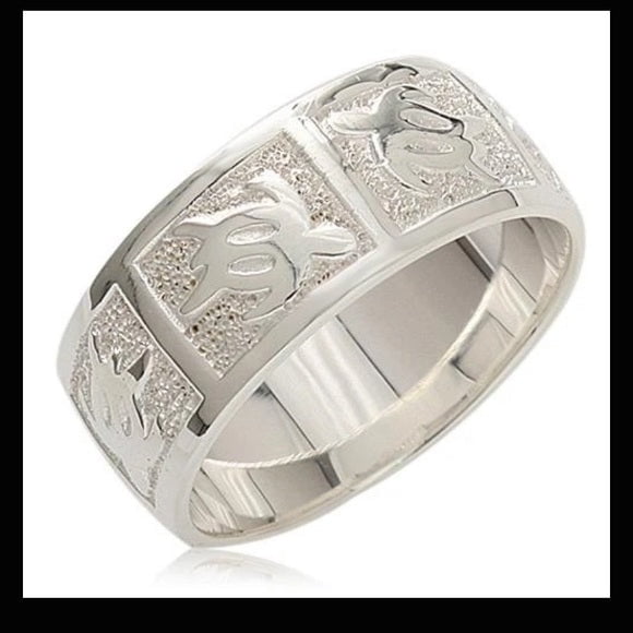 Sterling Silver 8mm Raised Honu Ring — Leilanis Attic