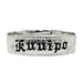 Sterling Silver Enamel “Kuuipo” Queen Scroll Cut Out Edge Bangle, 18mm - Jewelry