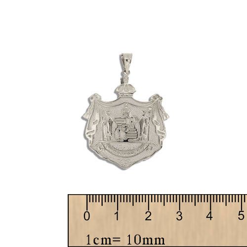 Sterling Silver Hawaiian Coat of Arms Pendant - Pendant