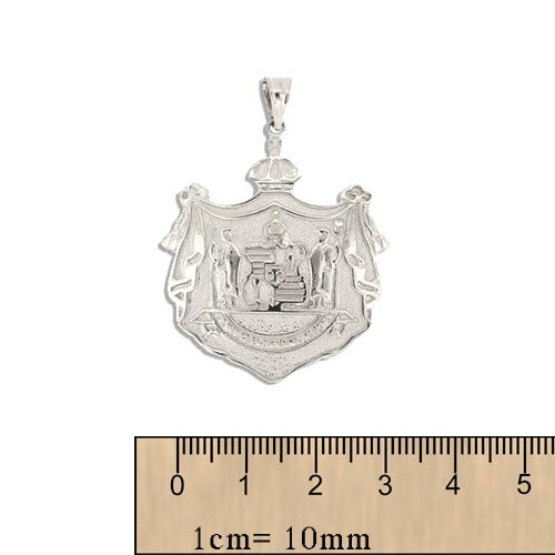 Sterling Silver Hawaiian Coat of Arms Pendant - Pendant