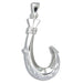 Sterling Silver Hawaiian Serrated Fish Hook Pendant PCU INC