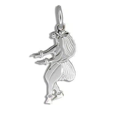 Sterling Silver Kahiko Hula Dancing II Pendant - Jewelry