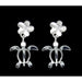 Sterling Silver Plumeria with Honu Earrings 6mm Parra Jewelry