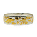 Sterling Silver Two - Tone 18mm Sealife Straight Edge Bangle - Jewelry