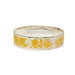 Sterling Silver Two - Tone 18mm Tropical Flowers Straight Edge Bangle - Jewelry