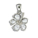 Sterling Silver with White Turquoise Hibiscus Pendant - Jewelry