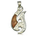 Sterling Silver with Koa Wood Fish Hook Pendant - Jewelry