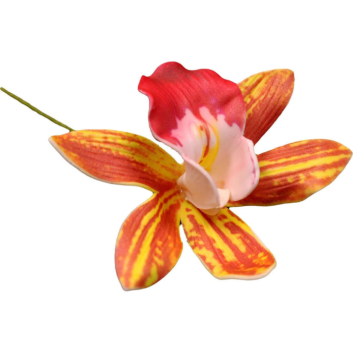 Striped Cymbidium Orchid Hair Stick, 3" - Hair Claws & Clips