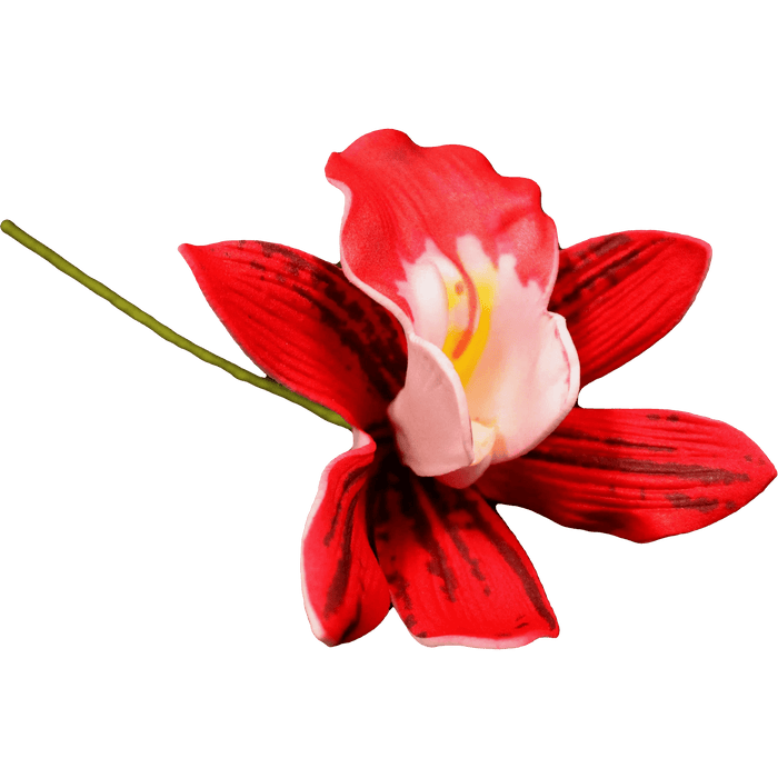 Striped Cymbidium Orchid Hair Stick, 3" - Hair Claws & Clips