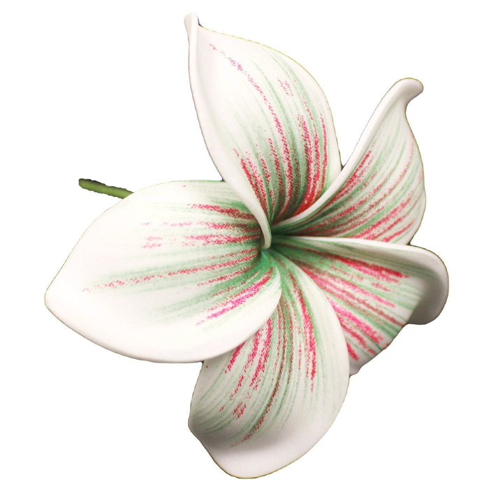 Striped Plumeria Hair Stick, 4" - Hair Claws & Clips