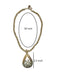 Mother of Pearl Tiare in Teardrop Pendant Necklace DK Hawaiian Collection