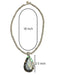 Paua With Mother of Pearl Teardrop Pendant Necklace DK Hawaiian Collection
