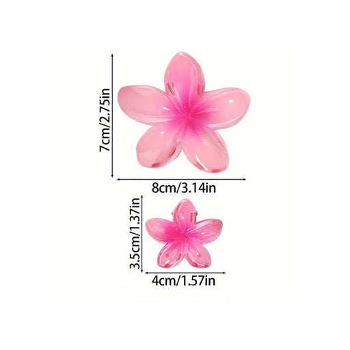 TRIO OF PLUMERIA FLOWER HAIR CLIPS DK Hawaiian Collection