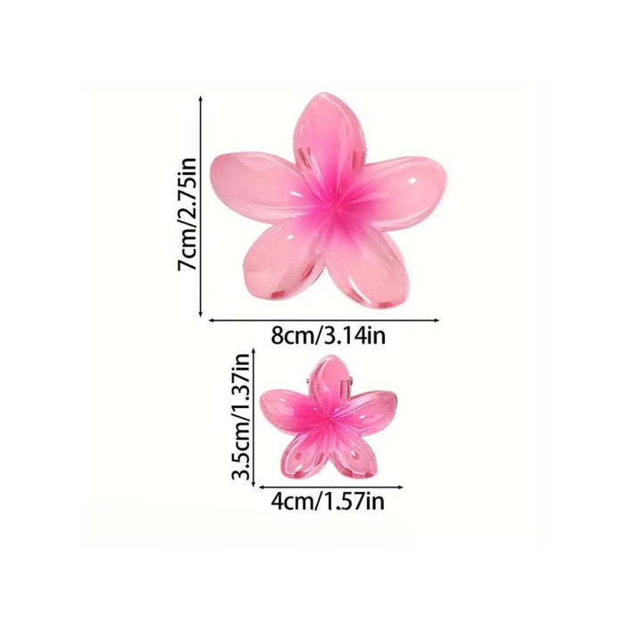 TRIO OF PLUMERIA FLOWER HAIR CLIPS DK Hawaiian Collection