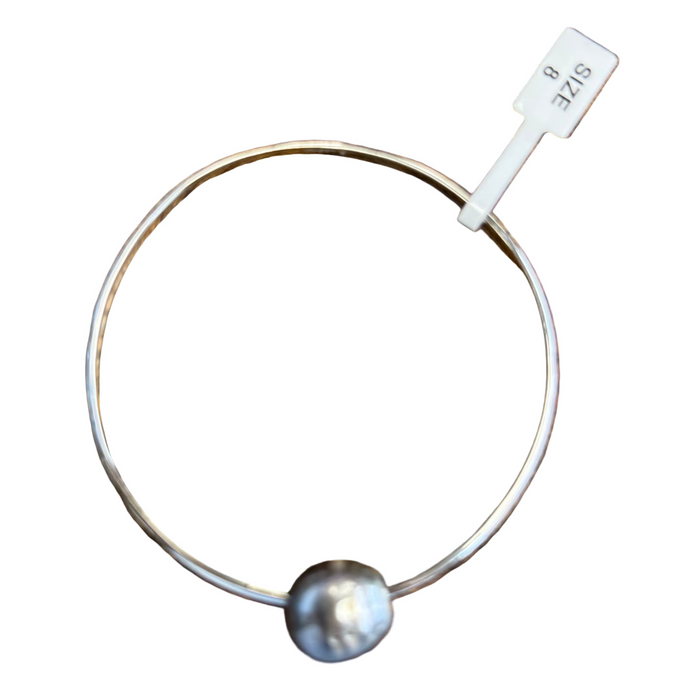 Tahitian Pearl Silver Bangle Leilanis Attic