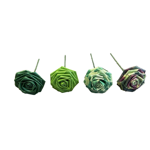 Ti Leaf Rose Hair Sticks