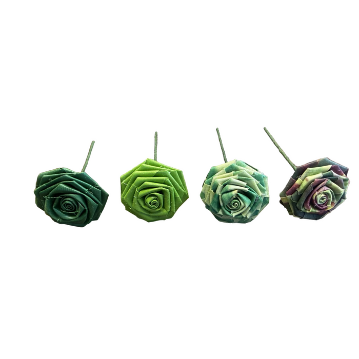 Ti Leaf Rose Hair Sticks